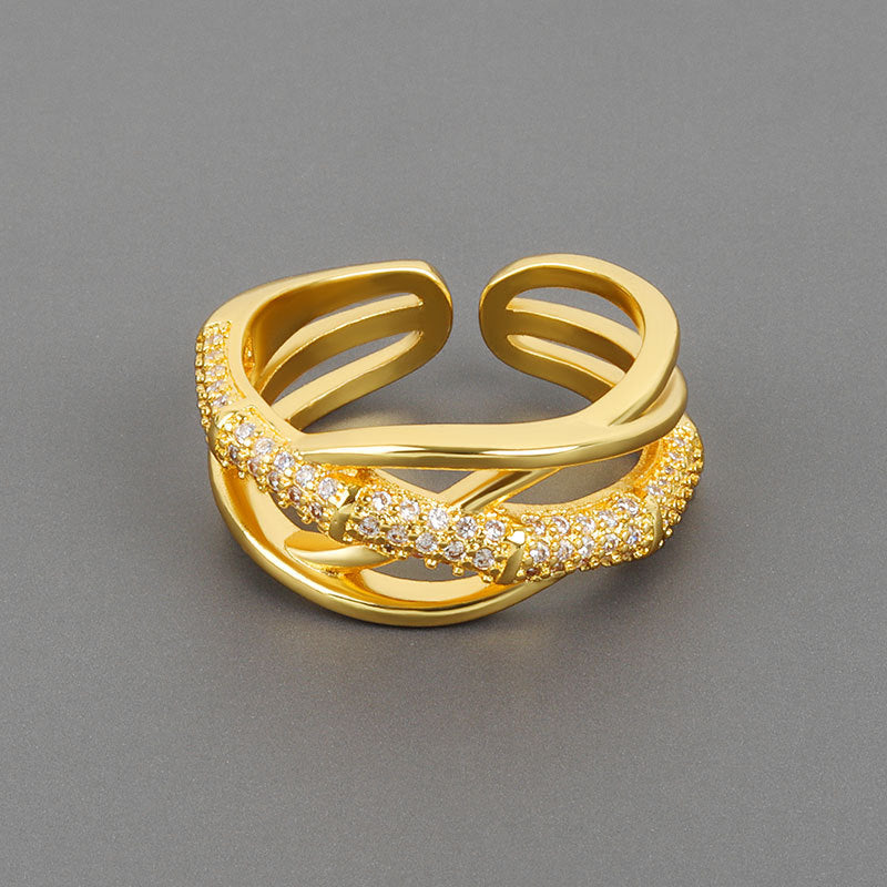 Zircon Cross Ring