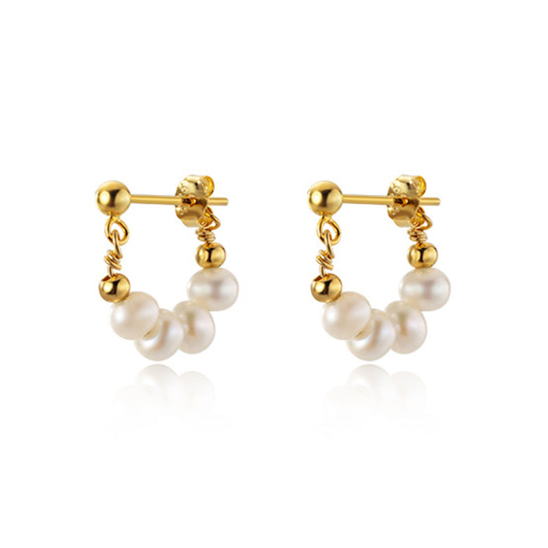 Pearl Hoop Earrings