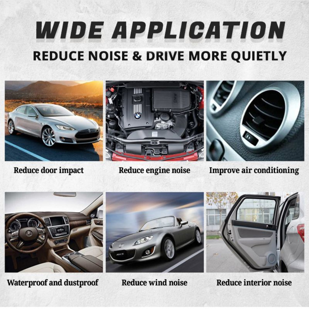 Car Door Seal Strip Rubber Weatherproofing Soundproofing