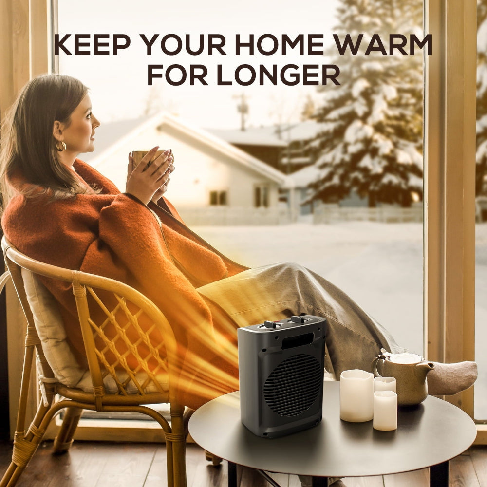 Energy Efficient Electric Space Heater Home Office Bedroom Use