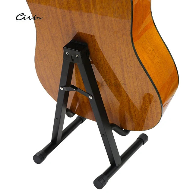 Foldable Adjustable Metal Guitar Stand – Black Support for Electric, Acoustic & Classical Stringed Instruments
