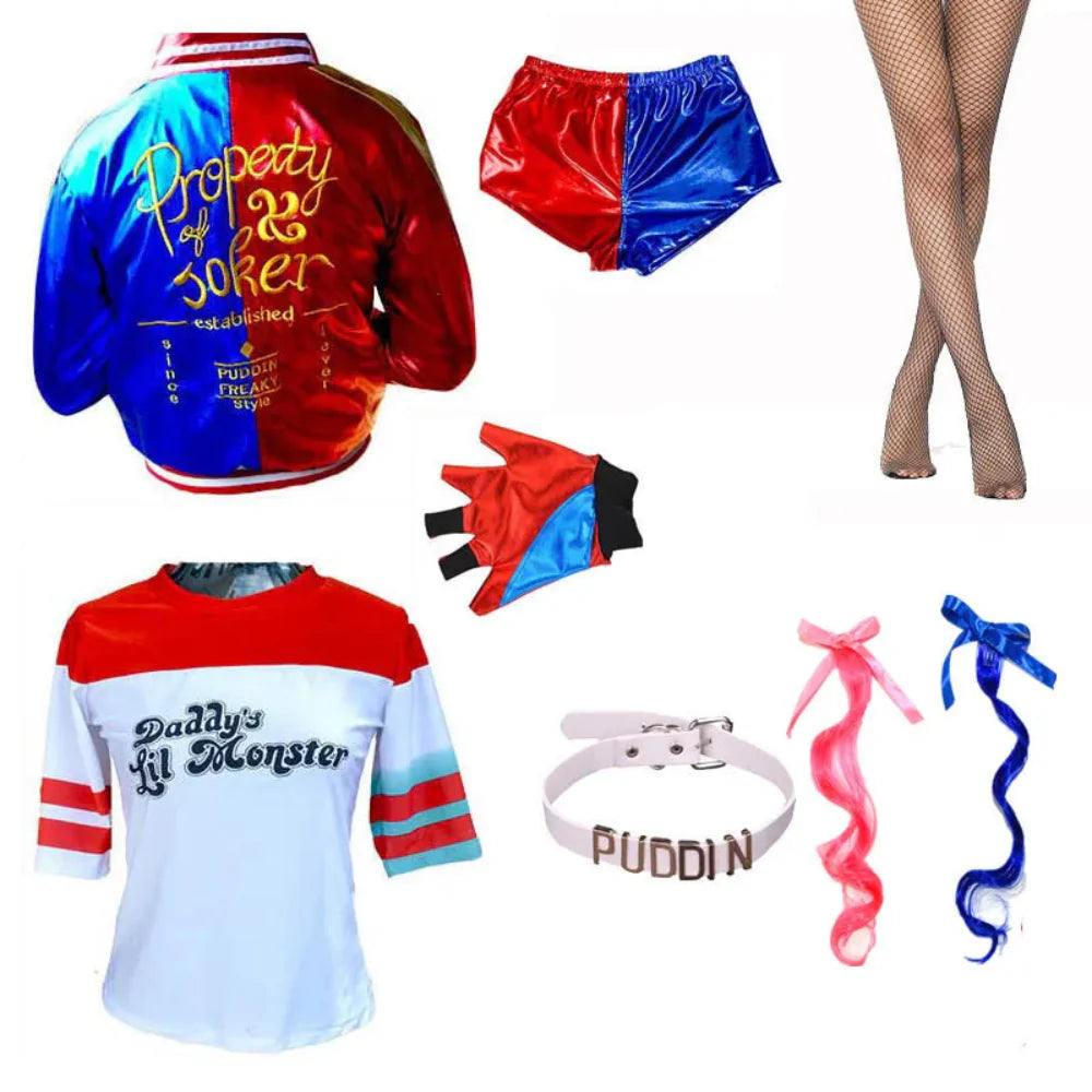 Clown Costume Women Jacket Shorts Set