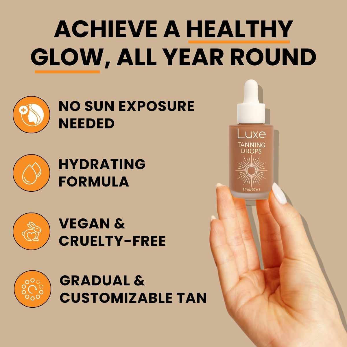 Luxe Tanning Drops - Skin Glow Treatment