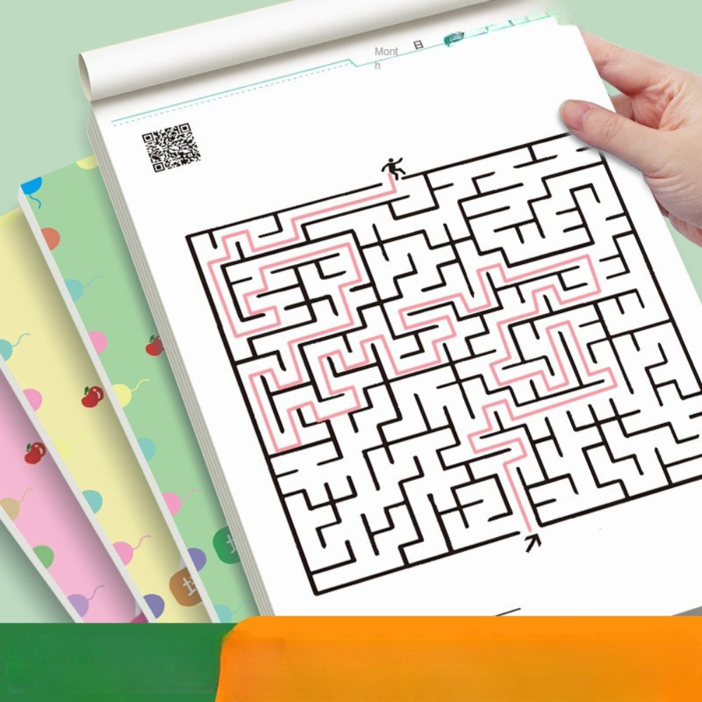 Kids Puzzle Book Maze Game Educational Brain Training Guide