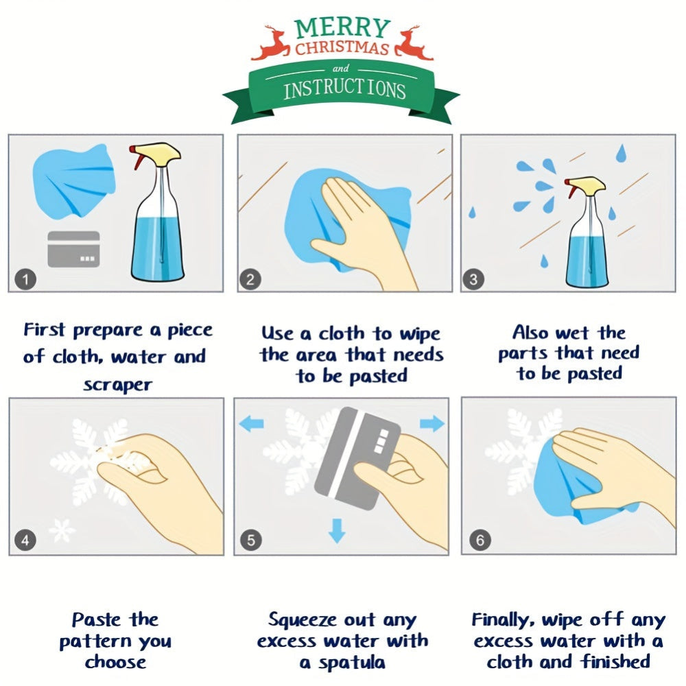 Outdoor Christmas Decorations Santa Snowflake Window Decals