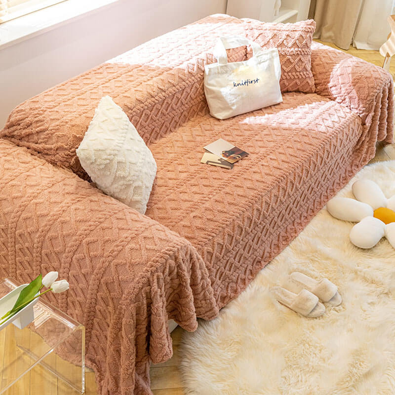 Soft Shaggy Sofa Covers , Throws Blankets Sofa Slipcovers for Pets