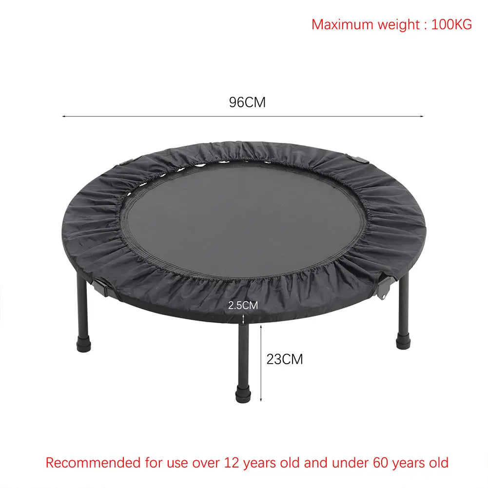 Folding Fitness Trampoline with Handle – Indoor & Outdoor Rebounder for Adults, Compact Home Workout Equipment