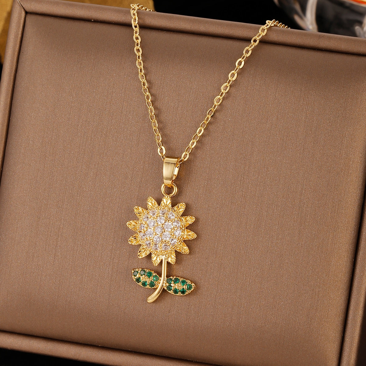 Flower Charm Necklace