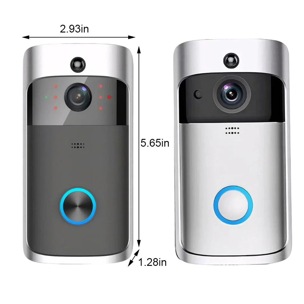 Wireless Battery Video Doorbell with Camera | Smart WiFi Doorbell with Two-Way Audio, Motion Detection, Person & Package Alerts | Easy Install