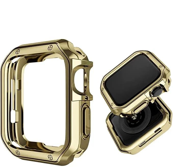 Watch Gold Silicone case & Steel band