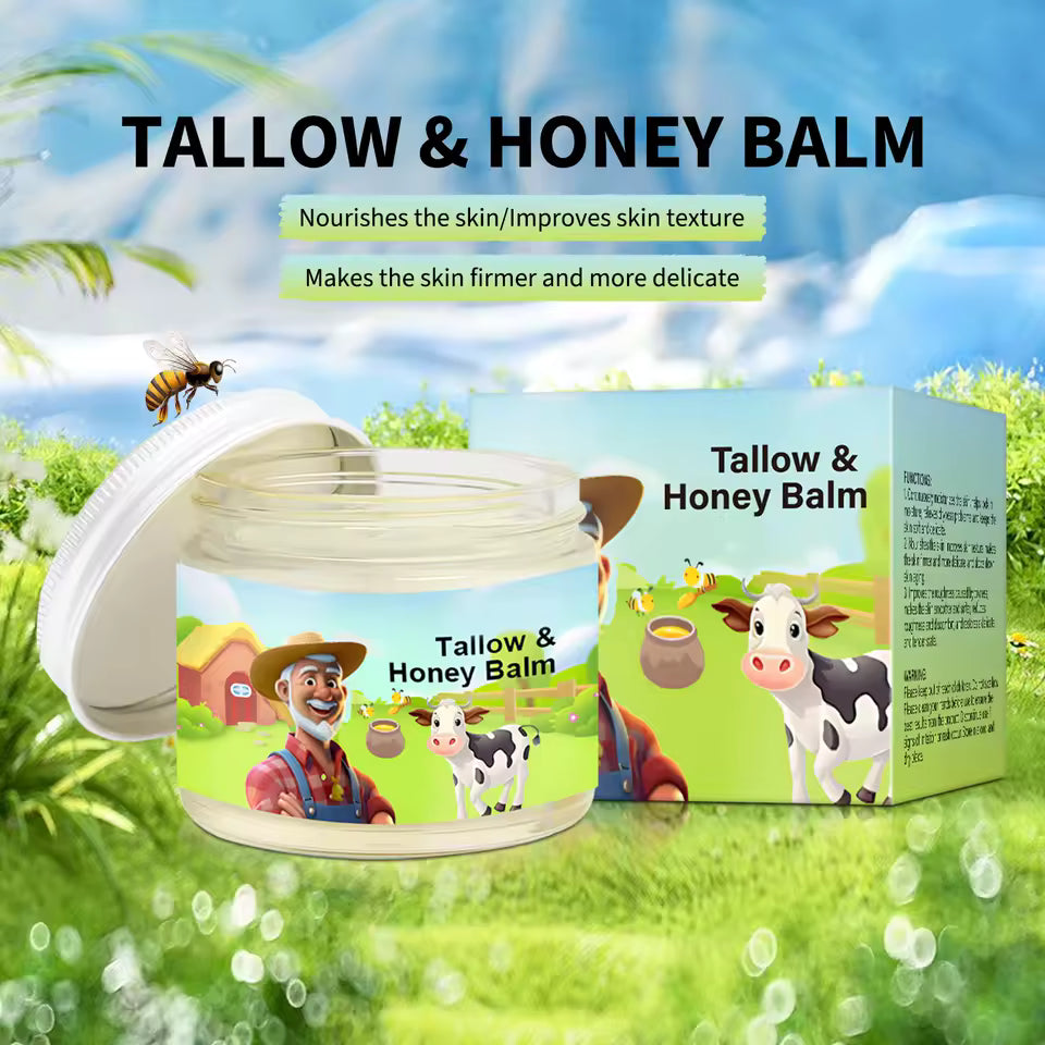 Tallow Honey Balm – Eco-Friendly Moisturizer with Grass-Fed Tallow & Organic Honey
