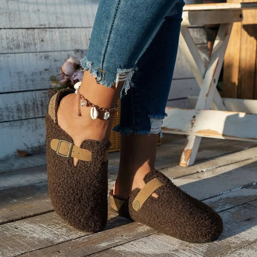 Slippers Cozy Slip On Mule Shoes Plush Lined Indoor Wear