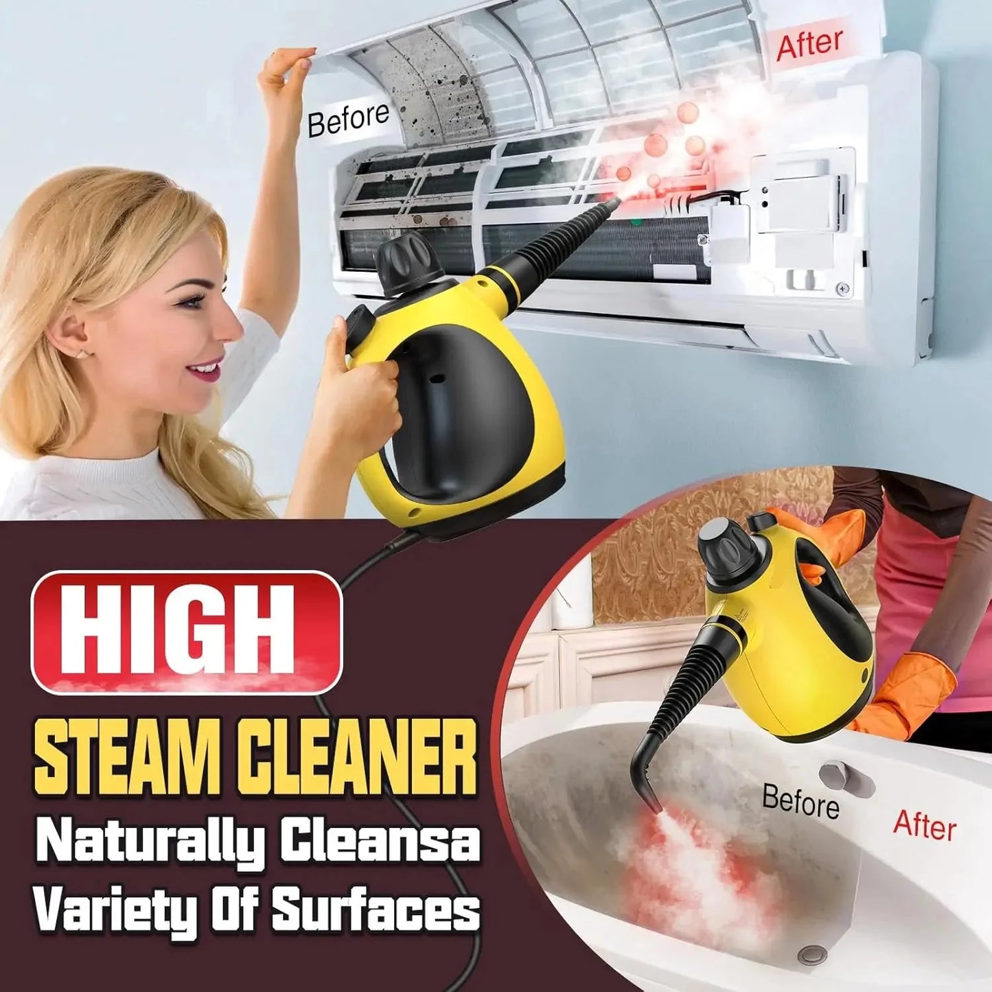 Steam Cleaner Handheld Multi Surface Accessory Set