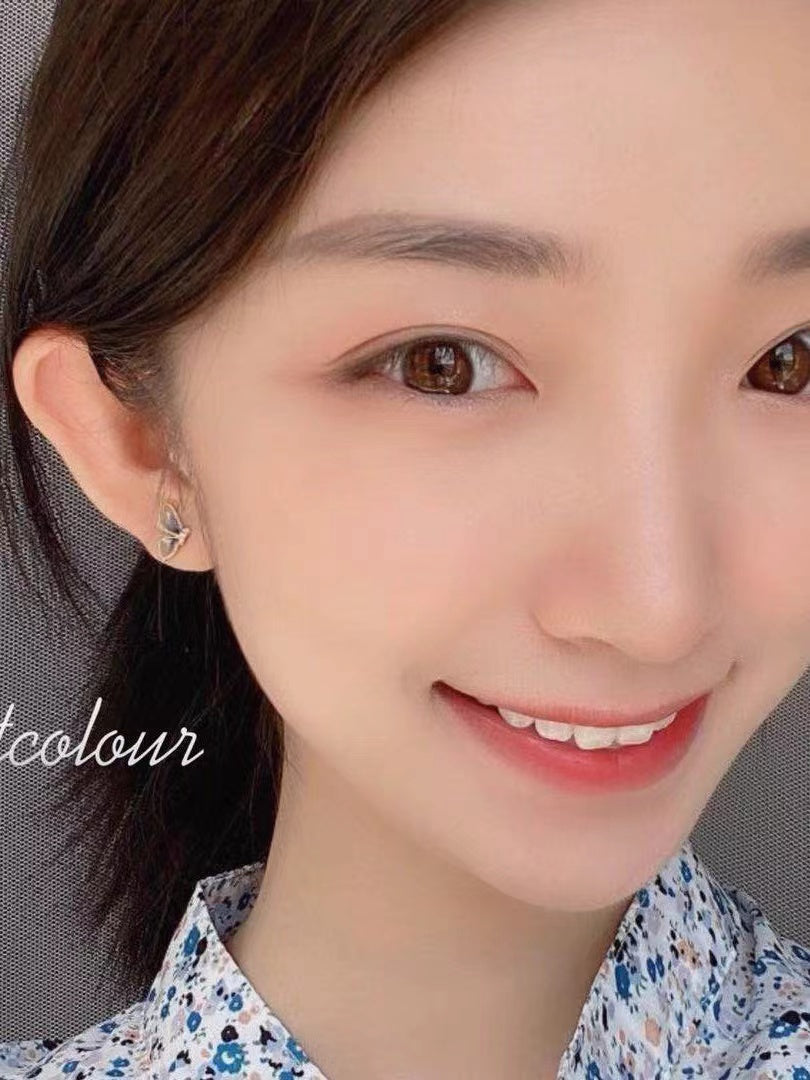 Blue Butterfly Earrings in Sterling Silver