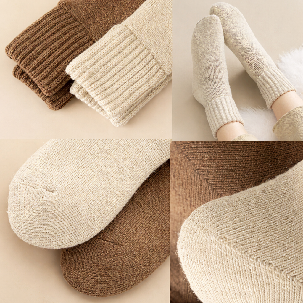 Winter Socks Stretch Fit Crew Socks Lightweight Everyday Wear