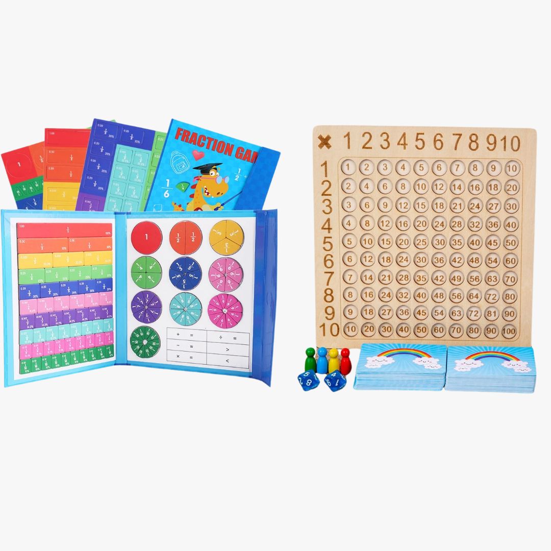 Livre de Fractions Magnétique Montessori - avichic™