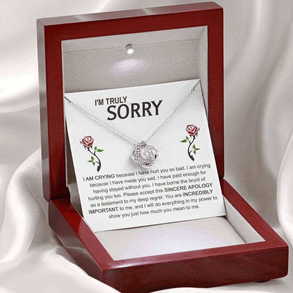 Sorry - Made You Sad - Love Knot Necklace