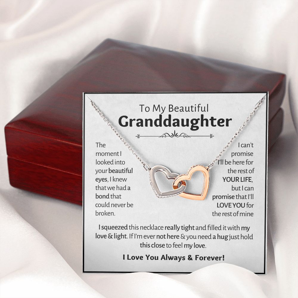 My Beautiful Granddaughter - My Love & Light - Interlocking Hearts