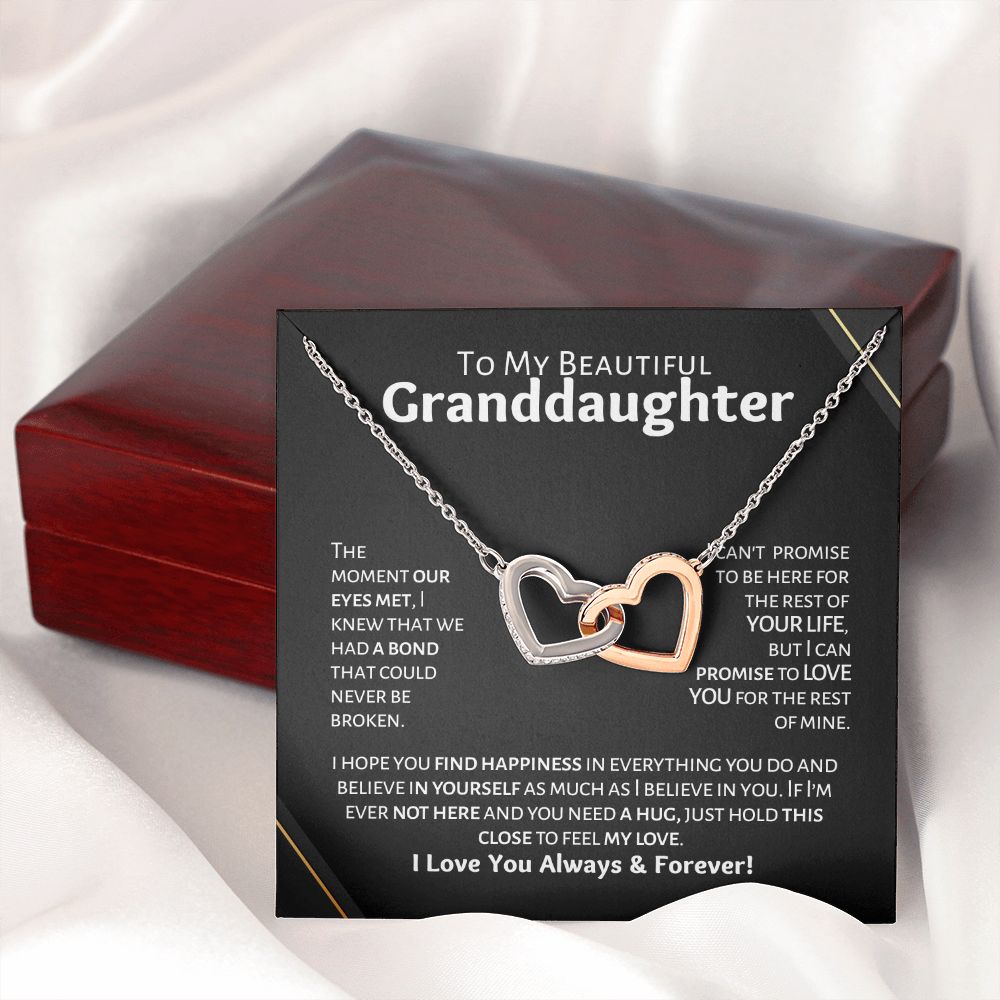 My Beautiful Granddaughter - Love & Light - Interlocking Hearts S9l