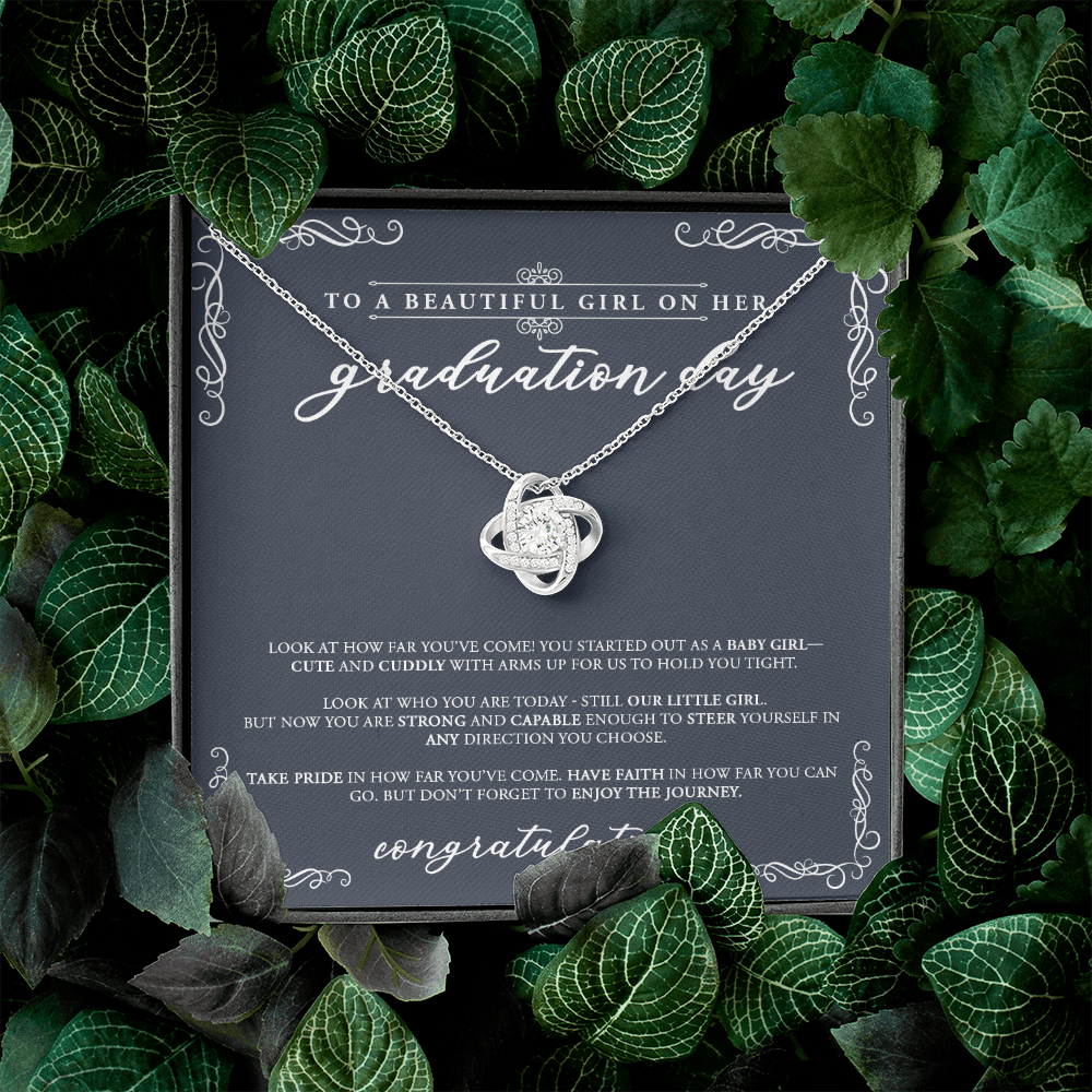 To A Beautiful Girl On Her Graduation Day - Love Knot Necklace