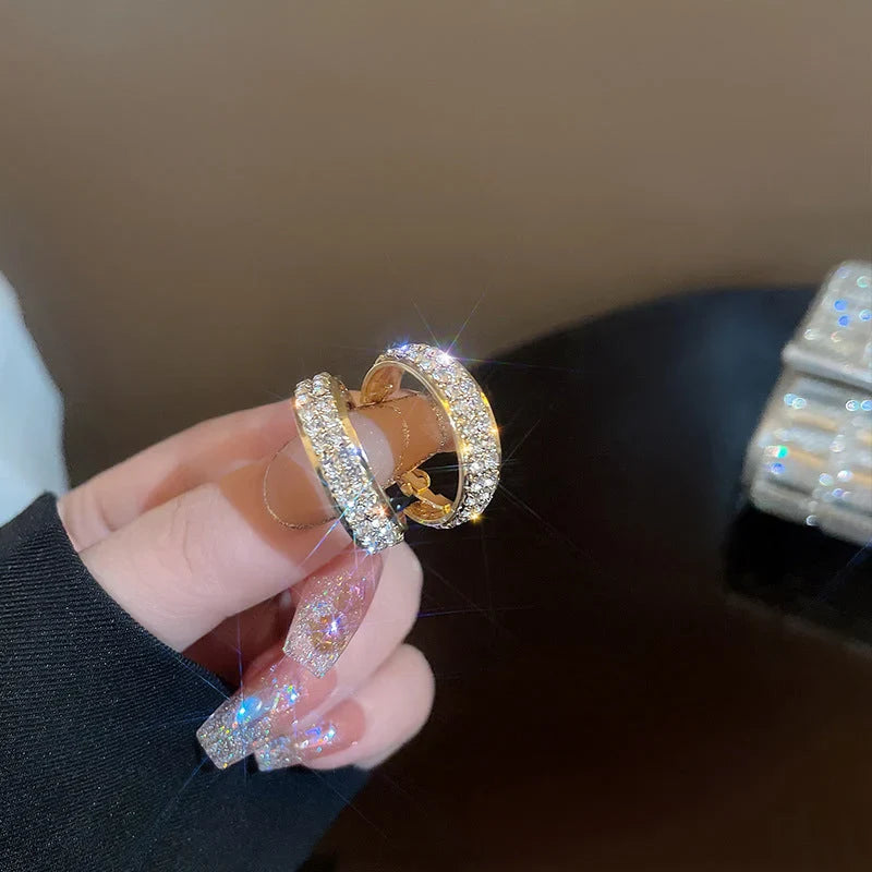 Sparkling Small Hoop Earrings