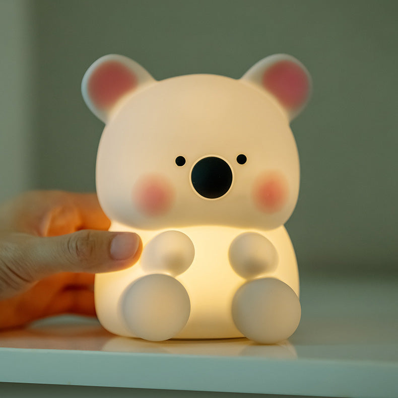 Squishy Silicone Koala With Hat LED Night Light - Perfect Gift for Kids and Girls