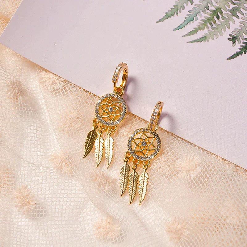 Dreamcatcher Gold Earrings