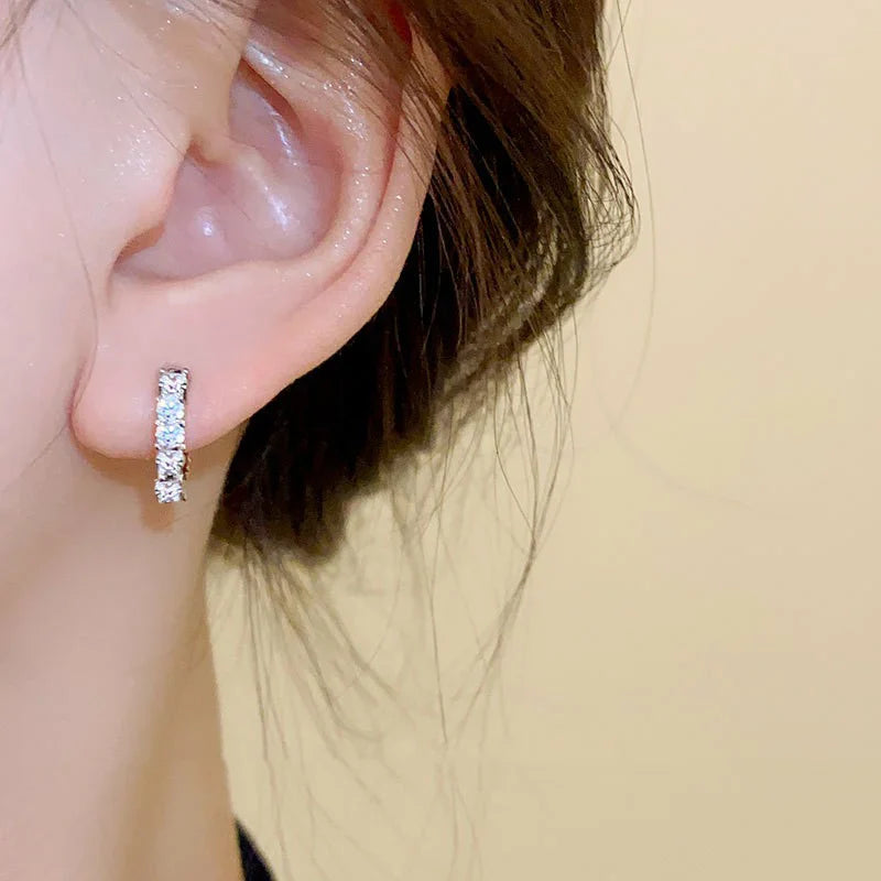Silver Moissanite Earrings