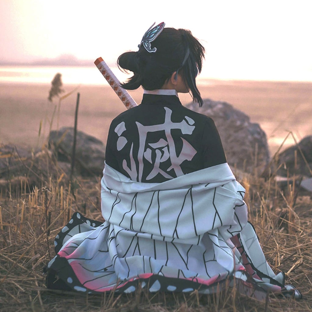 Halloween Anime Cosplay Costume with Japanese Character Accessories Kimono Haori and Set