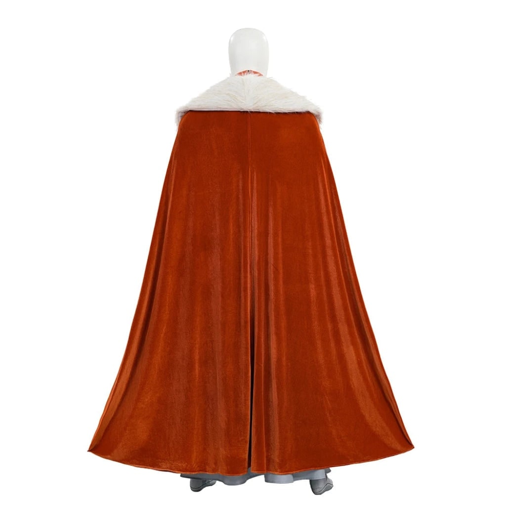 Halloween Cosplay Costume Set with Sci-Fi Armor Print Skirt and Cape