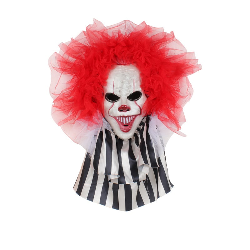 Halloween Decorations Outdoor Door Hanger Scary Clown Wreath Front Decor Lights