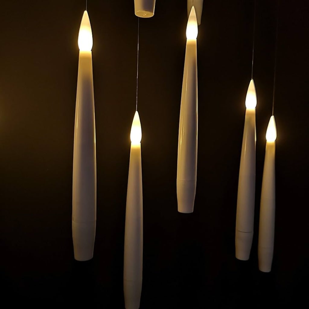 Halloween Flameless LED Taper Candles Tea Lights with Remote Control Floating Battery Operated