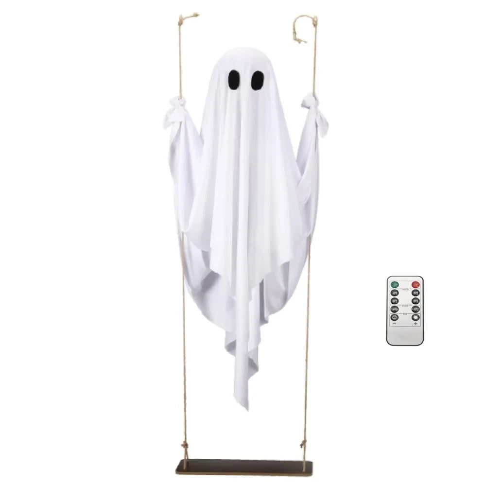 Halloween Hanging Ghost Decoration with LED Light Remote Control for Large Outdoor Yard Party