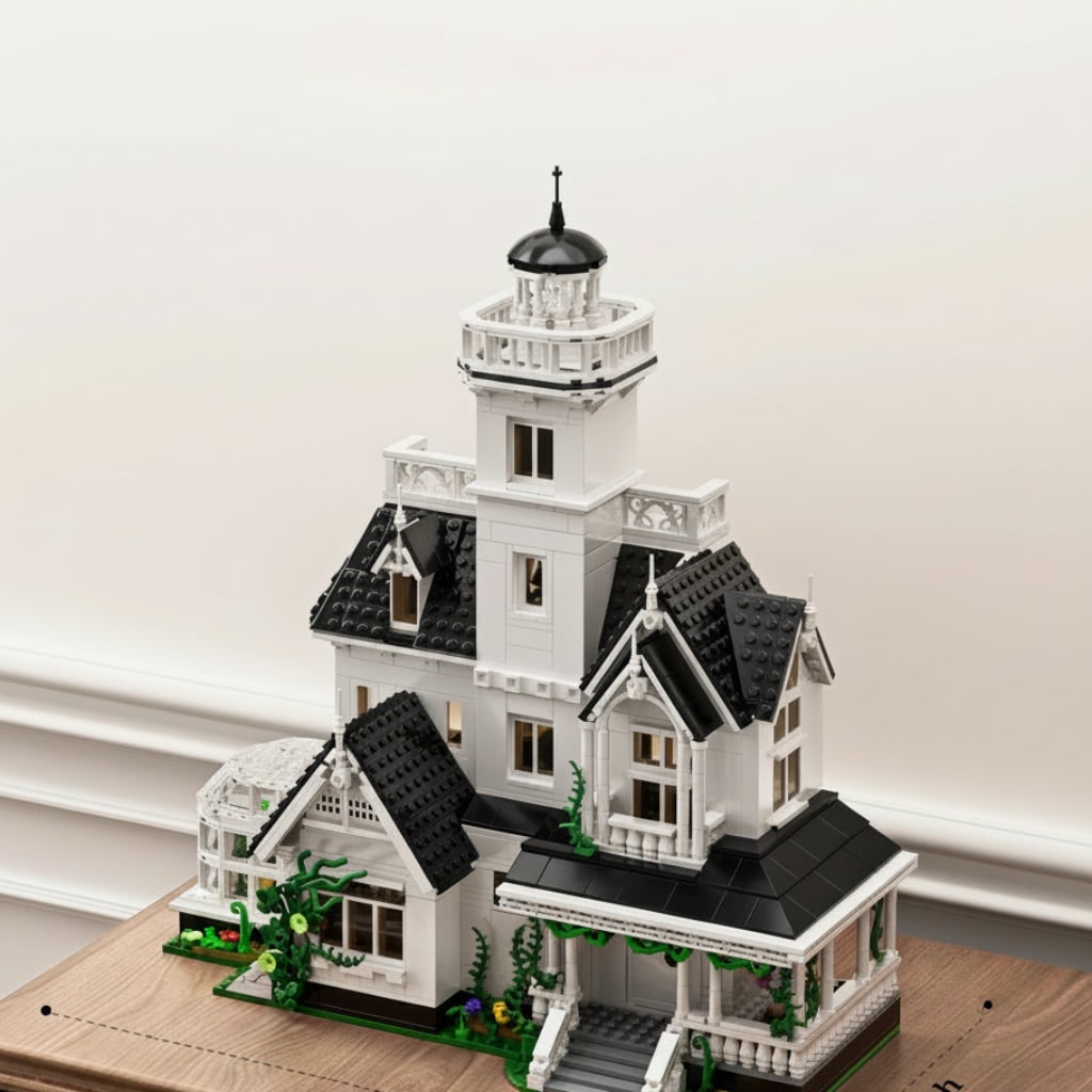 Halloween Haunted House Building Block Set with LED Lights