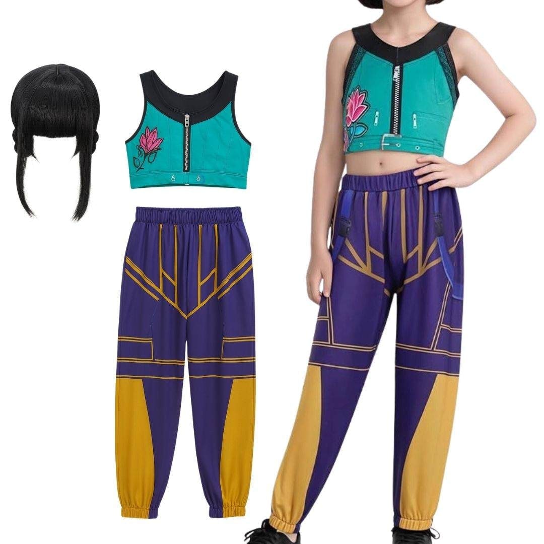 Halloween Hip Hop Dance Costume with Crop Top Shorts and Joggers for Party Performance Wear