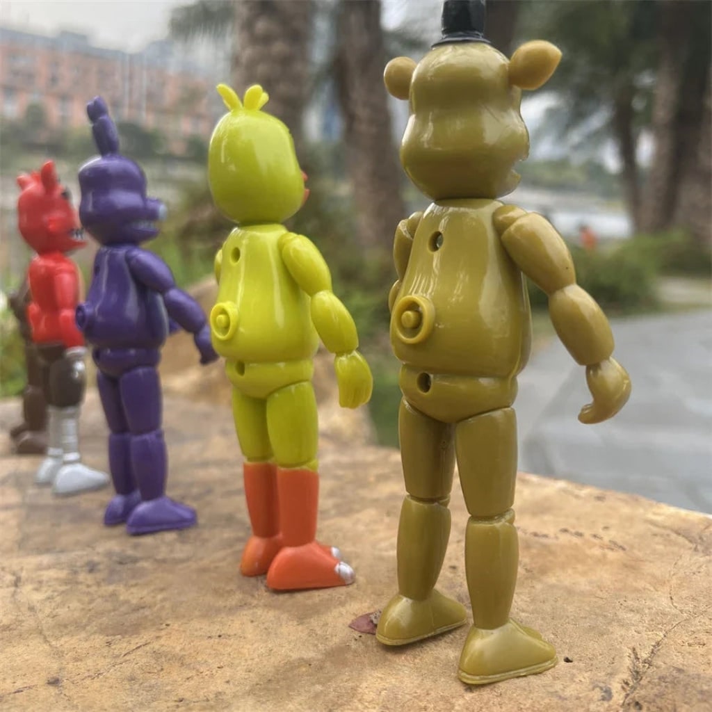 Halloween Horror Action Figures Set of 5 with LED Light Articulated Joints