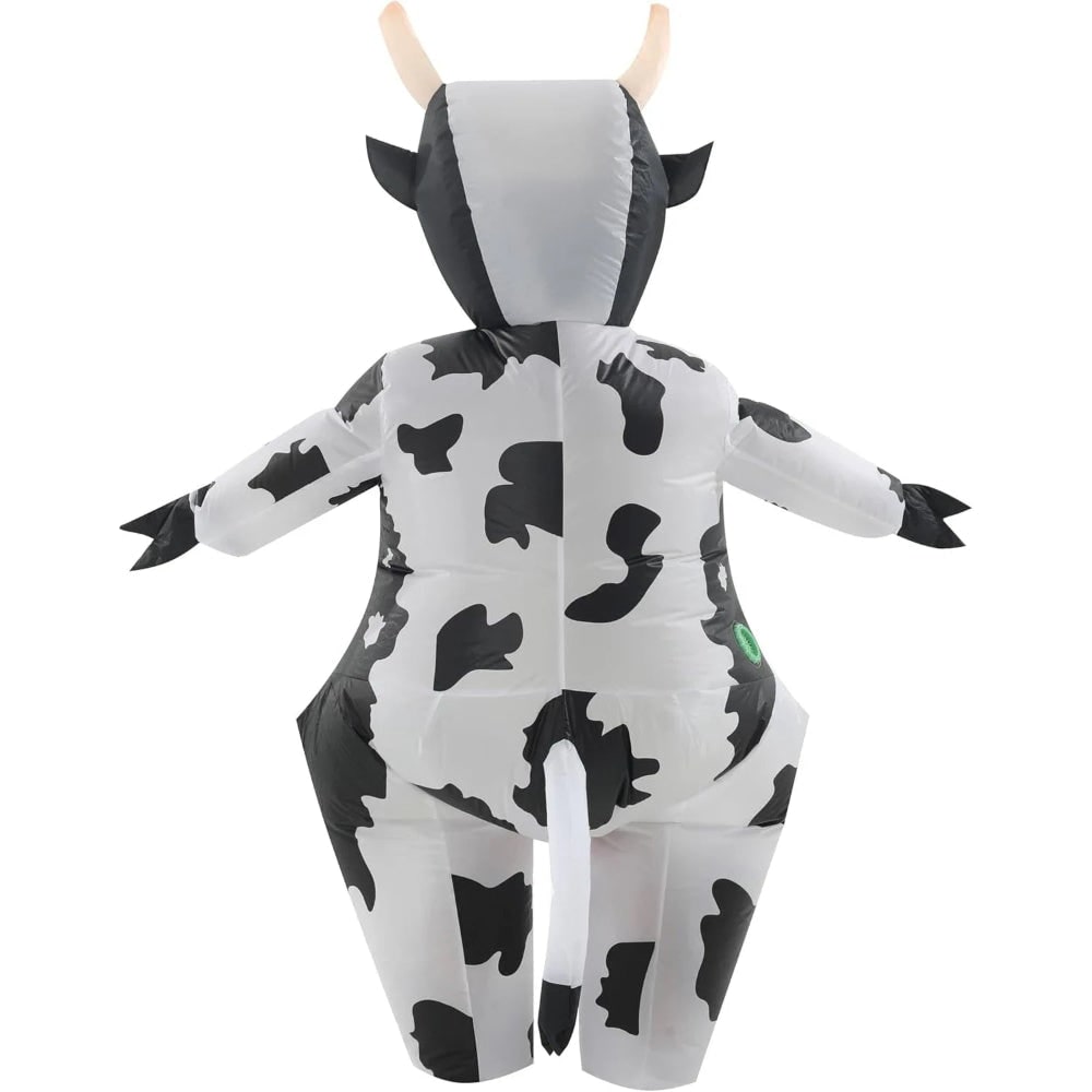 Halloween Inflatable Cow Costume with Blow Up Suit and Animal Design