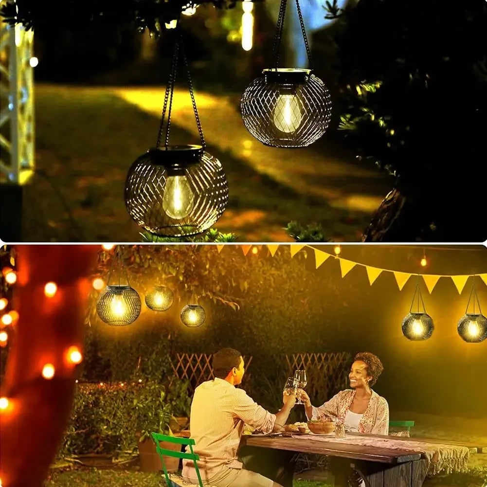 Halloween Solar Hanging Lantern with Outdoor Decorative LED Light for Patio