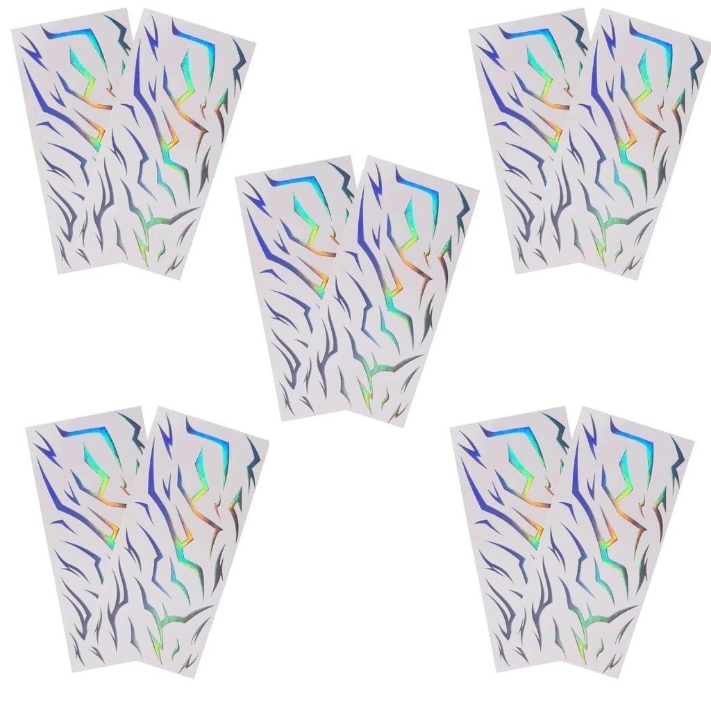 Halloween Temporary Tattoos Rub on Custom Removable with Holographic Lightning Bolt Iridescent