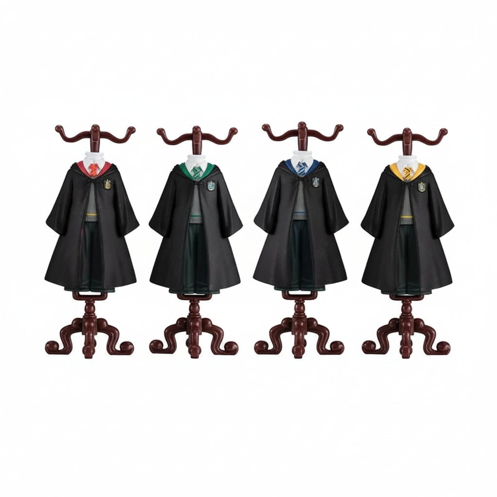 Kids' Halloween Wizard Collectible Figurine with School Uniform Robe and Display Stand