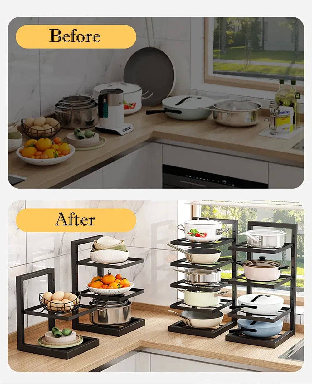 Adjustable Pot Rack Organiser