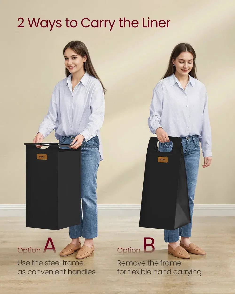 Rolling Laundry Hamper with 4 Compartments