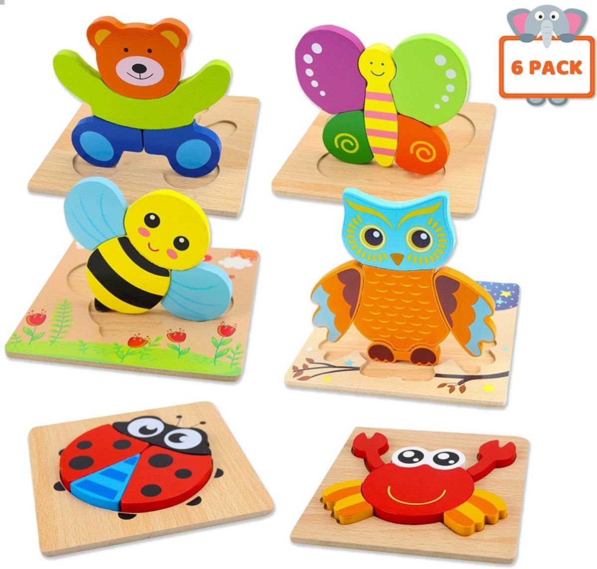 Project Montessori™ Animal Puzzles 6 PACK