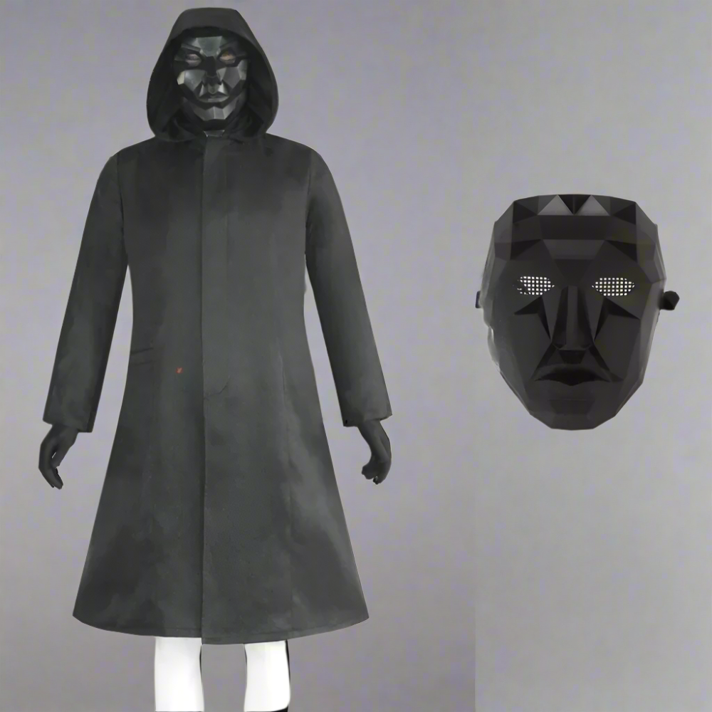 survival game Guard Costume Jumpsuit with Mask and Belt
