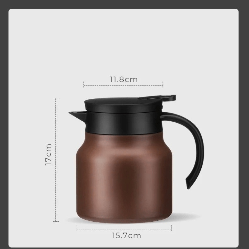 TeaLuxe – Insulated Teapot with Stainless Steel & Ceramic Strainer for Hot or Cold Tea