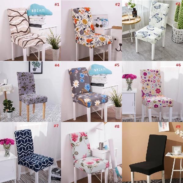 Stretch Removable Washable Spandex Dining Chair Covers| 40 Colors