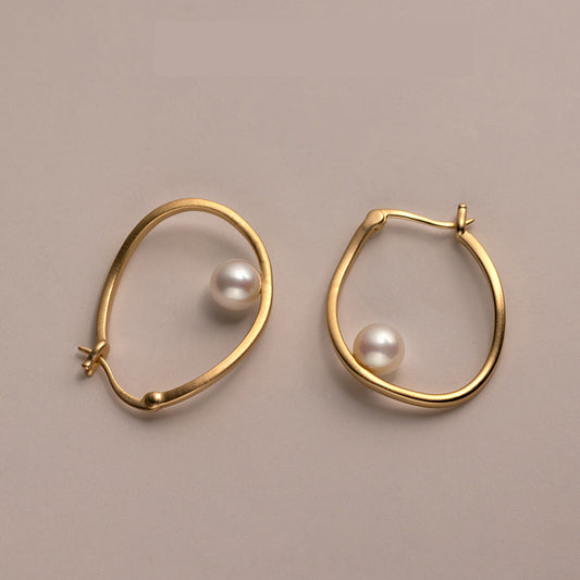 Pearl Hoop Earrings