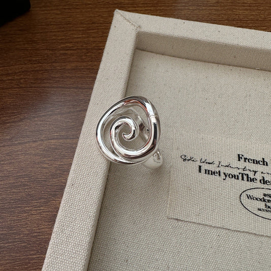 Swirl Sterling Silver Geometric Ring/Earrings