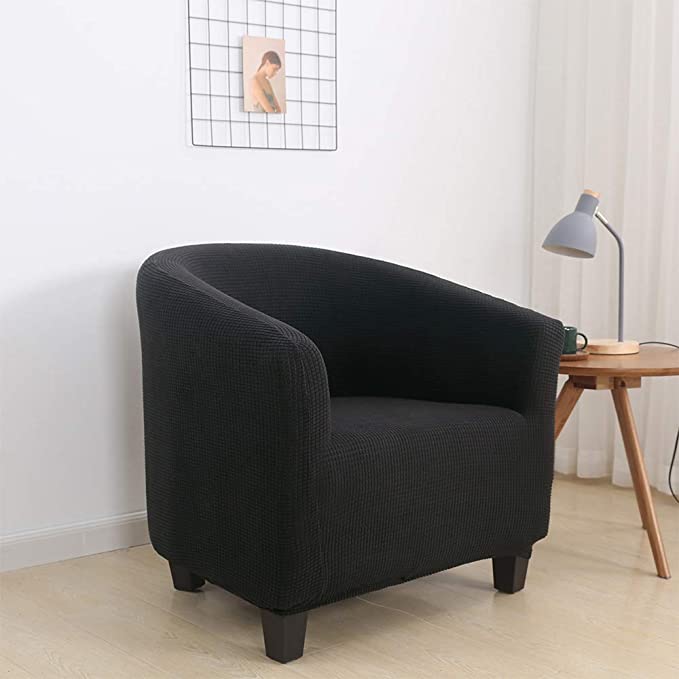 High Stretch 1-Piece Jacquard Club Chair Cover for Living Room