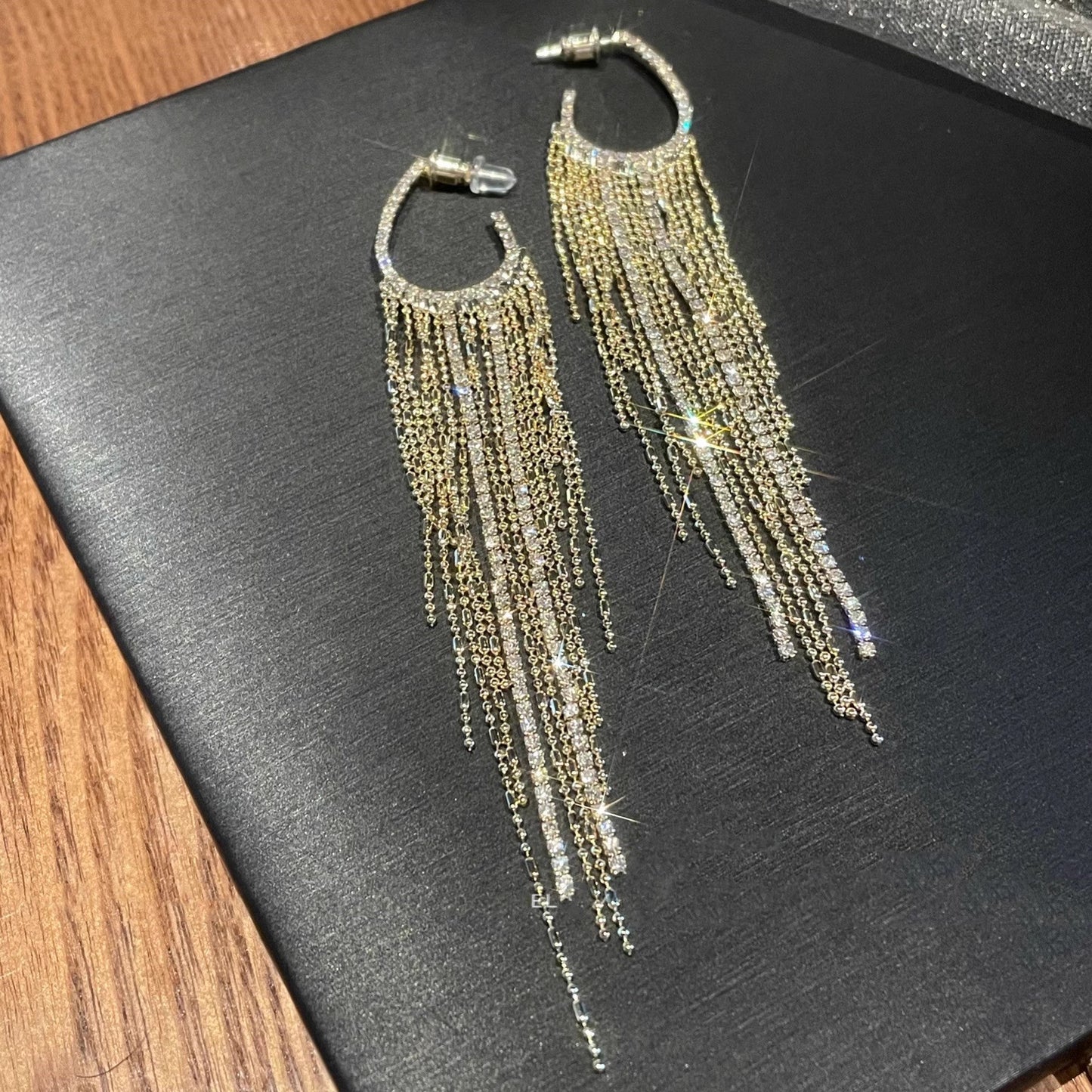 Round Long Tassel Earrings